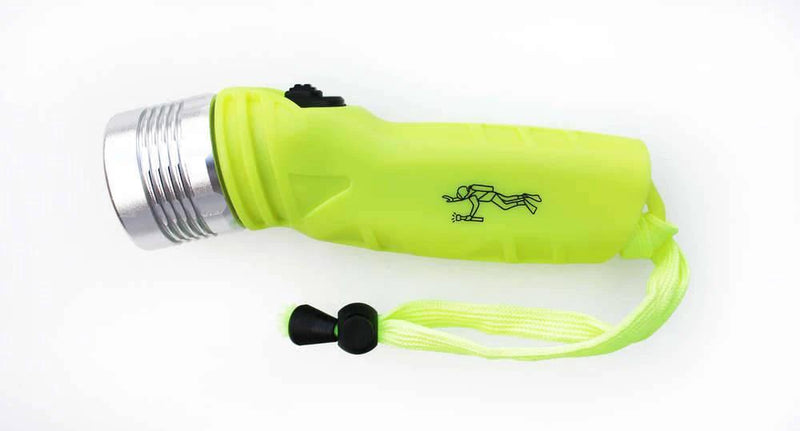 Divers Mate Torch waterproof up to 25m 3W Led - bright green LED dive torch for underwater visibility