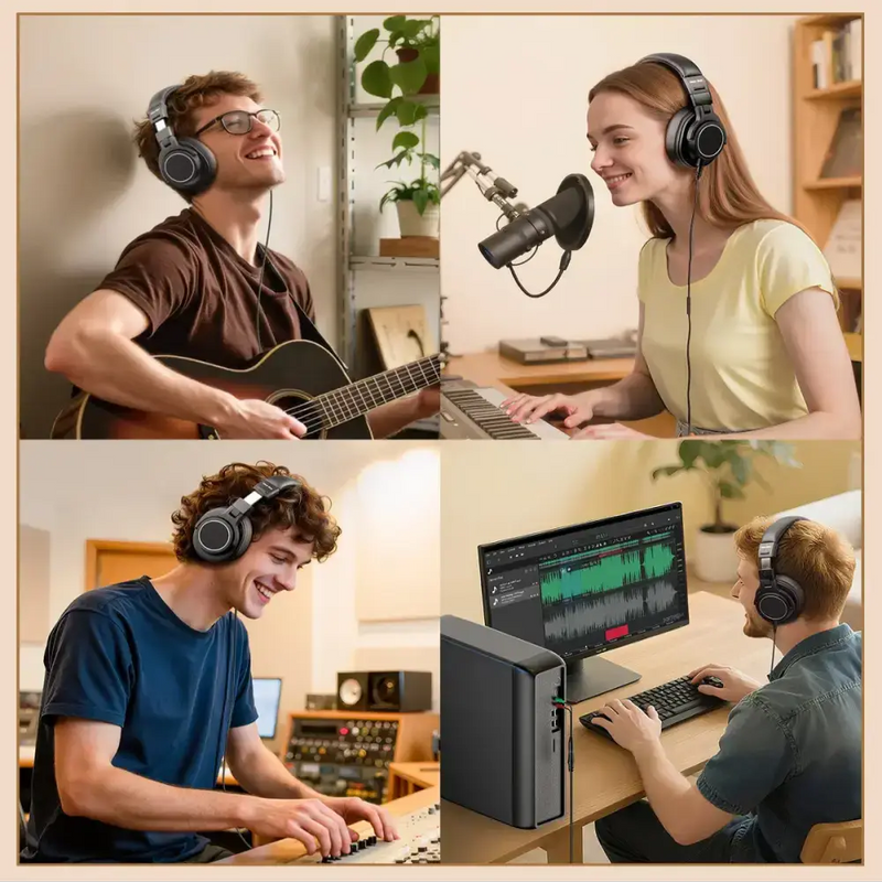 DJ Wired Studio Headphones – Over-Ear by Habicare