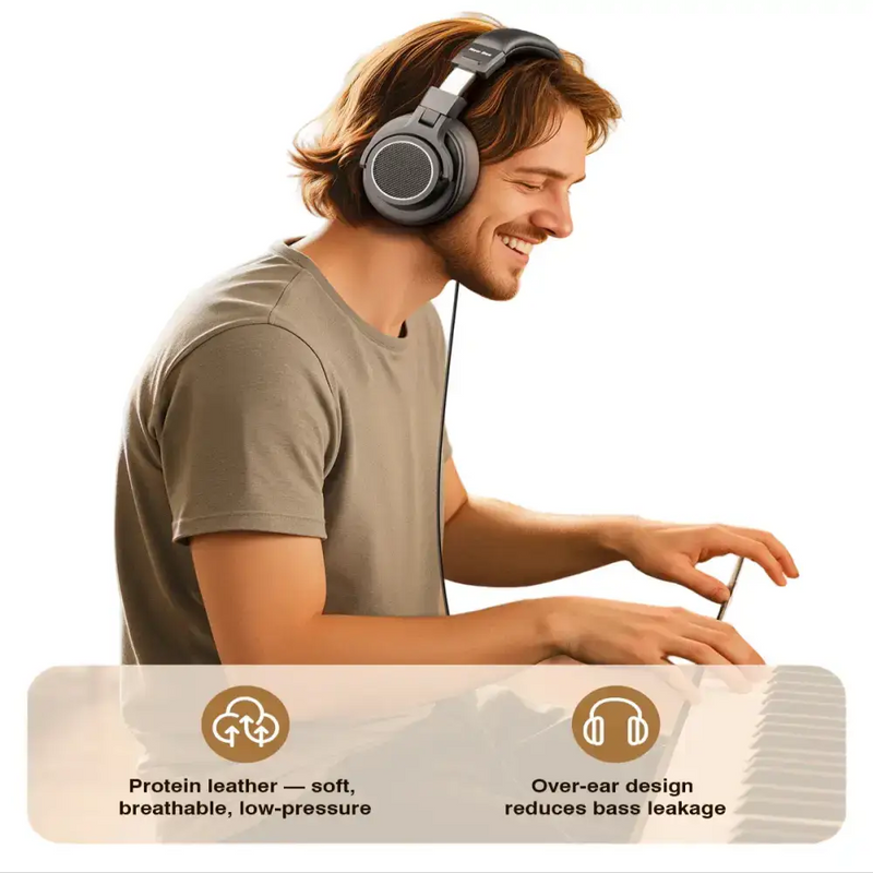 DJ Wired Studio Headphones – Over-Ear by Habicare