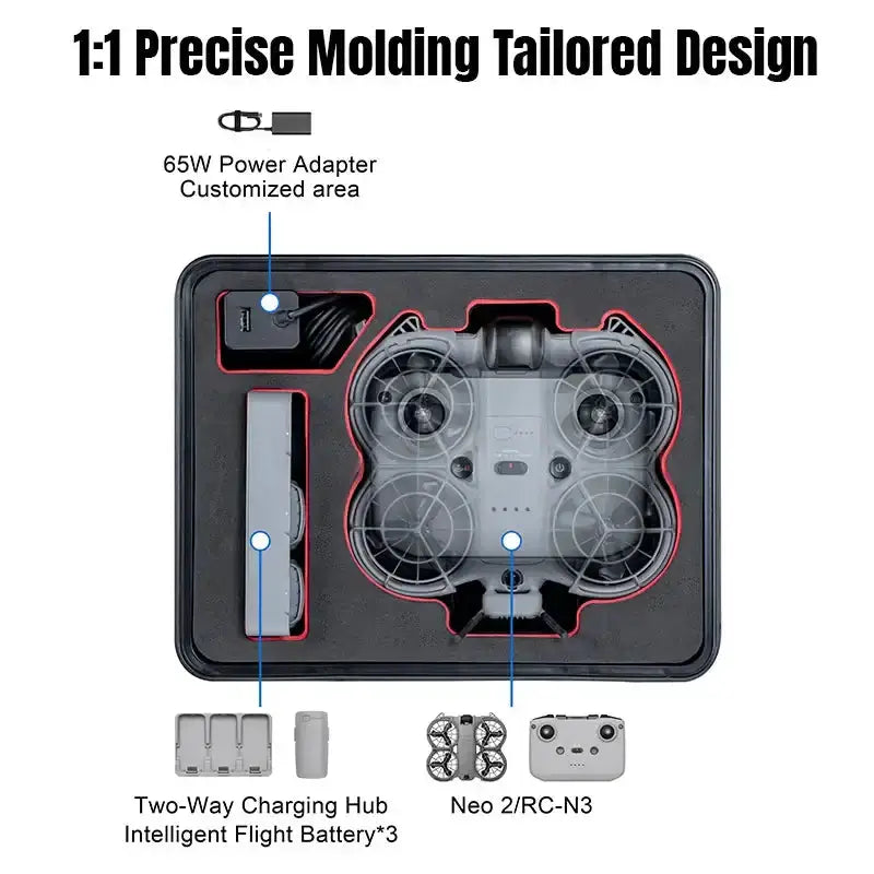 DJI Neo 2 Carrying Case with RC-N2 Controller by Habicare