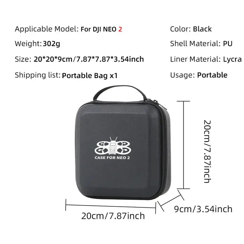 DJI Neo 2 Waterproof Carrying Handbag (Black & Grey) by Habicare