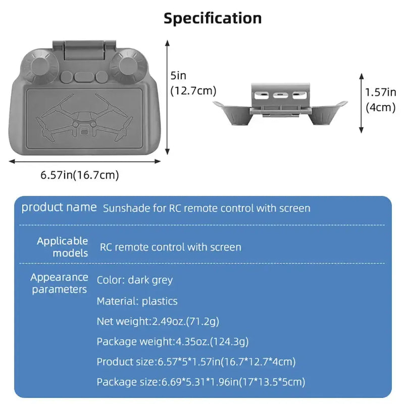 DJI RC 2 Full Screen Sunshade Protector by Habicare