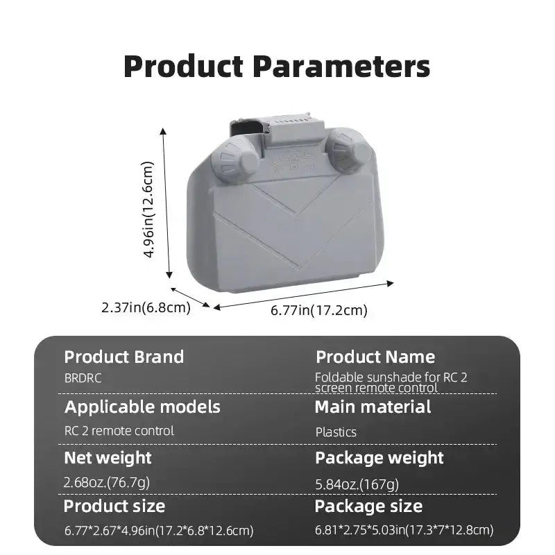 DJI RC 2 Full Screen Sunshade Protector by Habicare