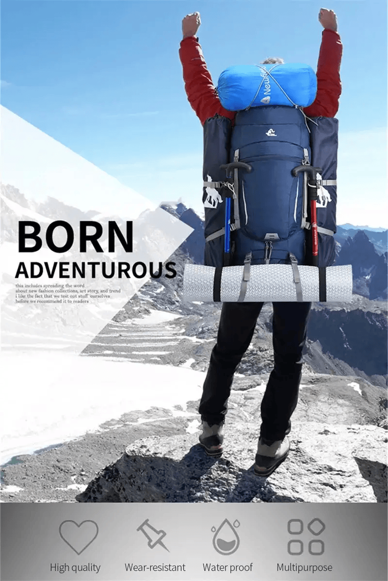 60L Camping Backpack – Ideal for Hiking, Climbing and Mountaineering ZYQS7146 by ECOTREK