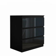 'Monaco' Black Chest of 3 drawers by sue-e furniture