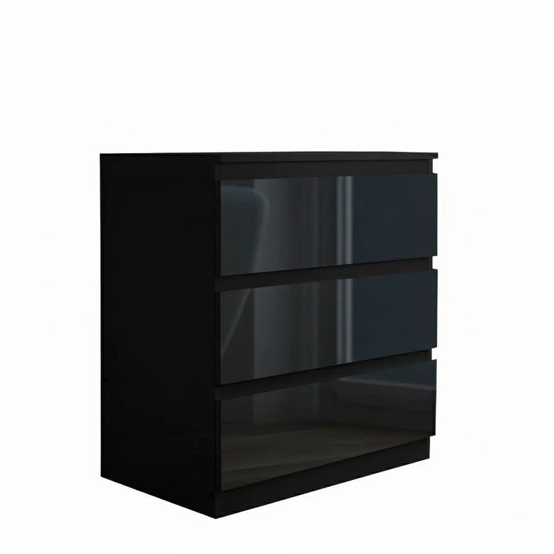 'Monaco' Black Chest of 3 drawers by sue-e furniture