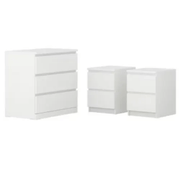 'Monaco' Bedroom Set (Bedside Table*2 + Chest of 3 Drawers) by sue-e furniture