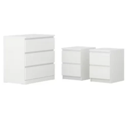 'Monaco' Bedroom Set (Bedside Table*2 + Chest of 3 Drawers) by sue-e furniture