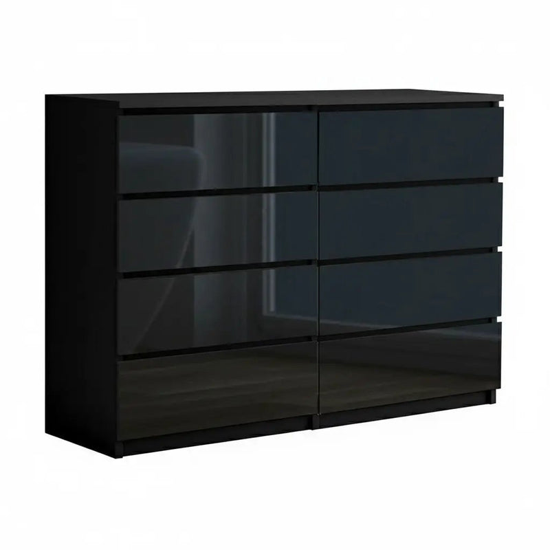 'Monaco' Black Chest of 8 drawers by sue-e furniture