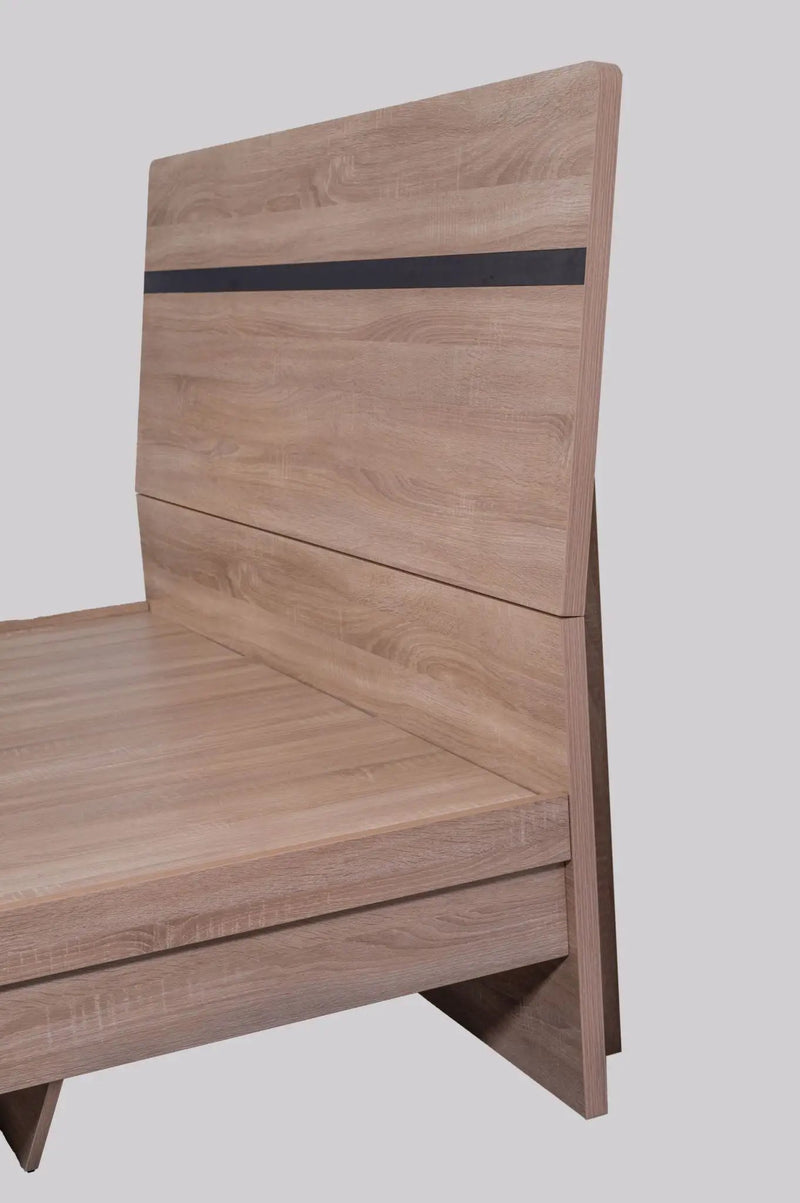 'Byron' Light Oak Bed frame with Storage Super King by sue-e furniture