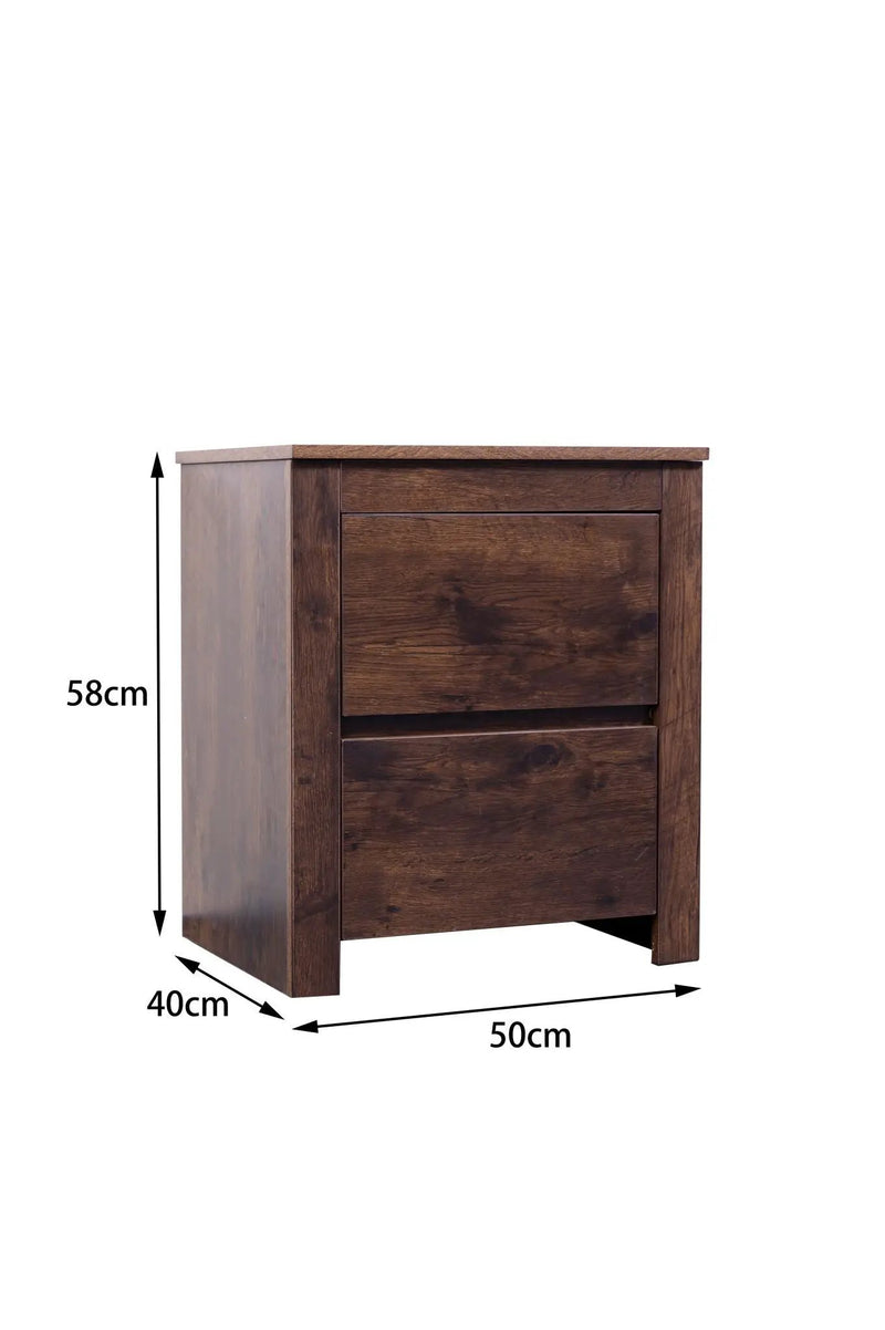 'Byron' Dark Oak Bedside Table by sue-e furniture