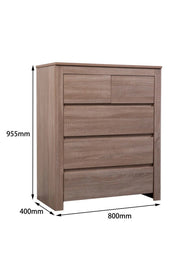 Byron Light Oak Tall Boy by sue-e furniture