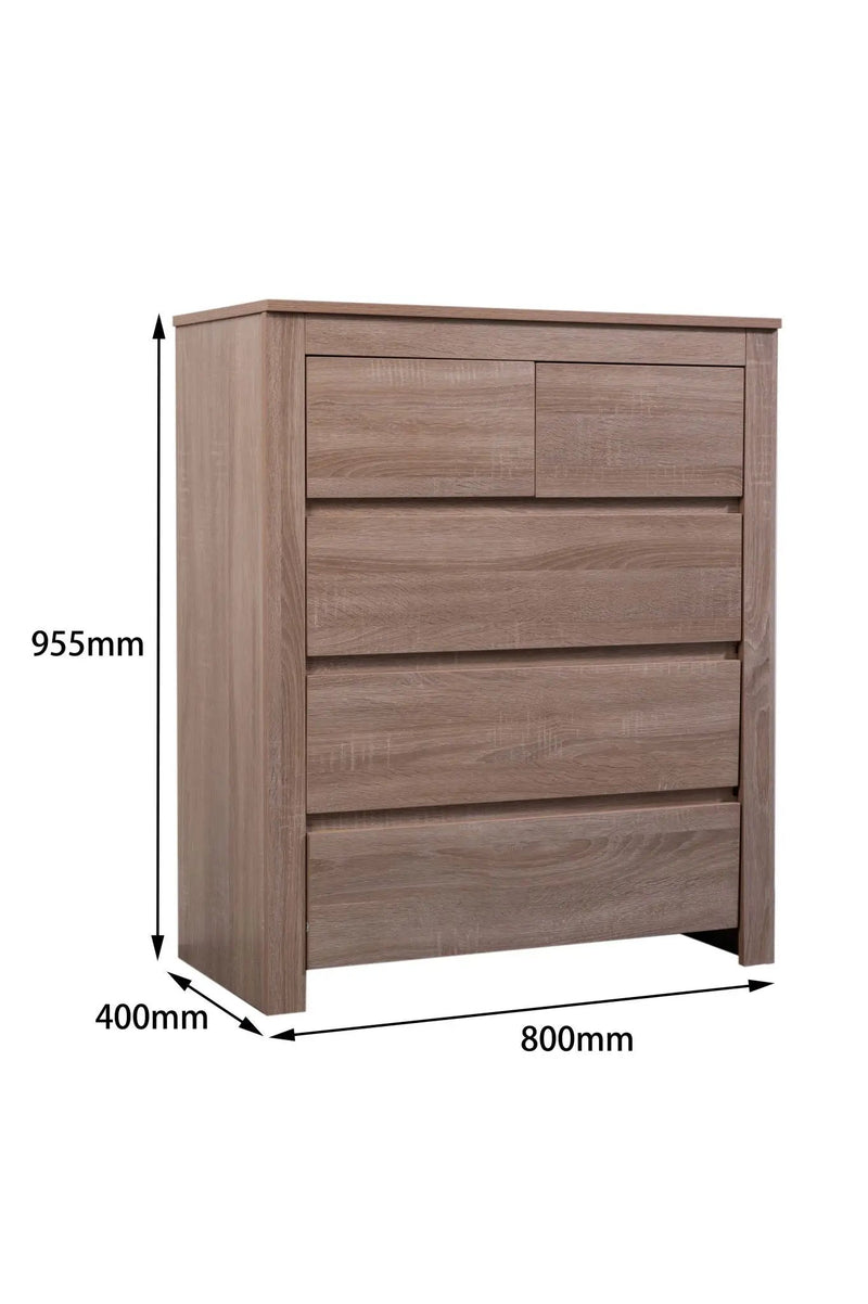 Byron Light Oak Tall Boy by sue-e furniture