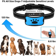 Dog Anti Barking Collar Beeping Chargeable Dog Training Device (Blue) by techplus