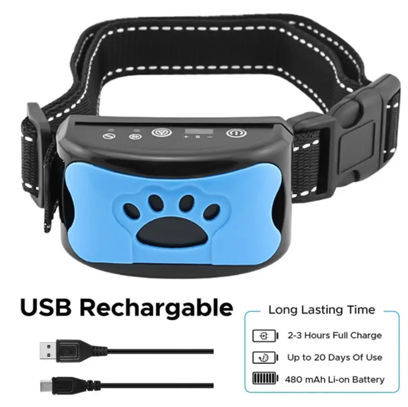 Dog Anti Barking Collar Beeping Chargeable Dog Training Device by techplus