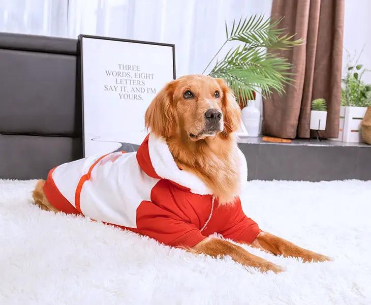 Dog Coat Hoodie Pet Winter Clothes Warm and Soft Size 6XL by dealonline.co.nz