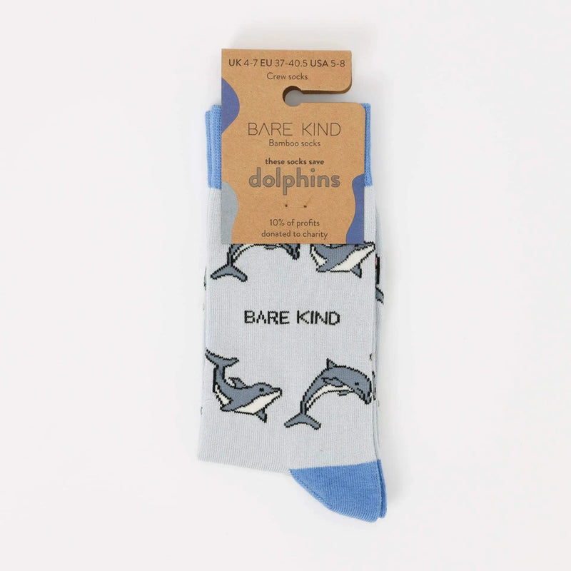 Save the Dolphin Bamboo Socks by Barekind NZ