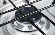 Close-up view of the Dometic 2 Burner hob PI8022 burner under the protective grill.