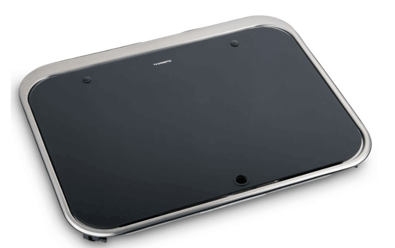 Dometic 2 Burner hob PI8022 with durable safety glass lid, designed for compact cooking spaces.