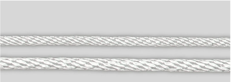 Donaghys Sash Cord 150m Reel featuring white solid braid and spiral braid for versatile applications.
