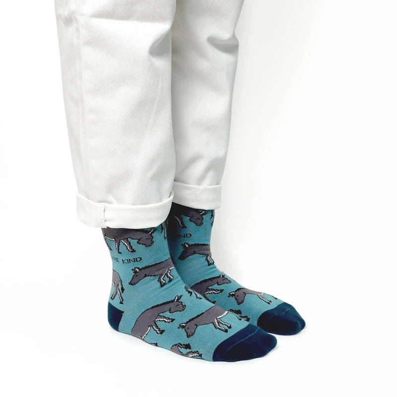 Save the Donkeys Bamboo Socks by Barekind NZ