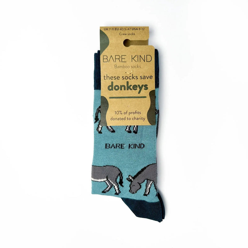 Save the Donkeys Bamboo Socks by Barekind NZ
