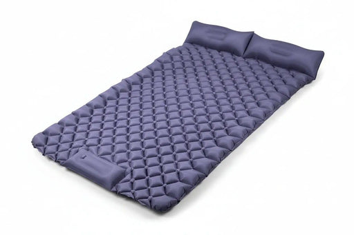 SportZone.co.nz Outdoor Recreation > Camping > Inflatable Mattresses Double Camping Pad with Built-in Pillow: Foot Pump Inflatable Mattress for Tent/Backpacking – Ultralight, Foldable (Dark Blue) Double Camping Pad with Built-in Pillow: Foot Pump Inflatable Mattress for Tent/Backpacking – Ultralight, Foldable (Dark Blue)