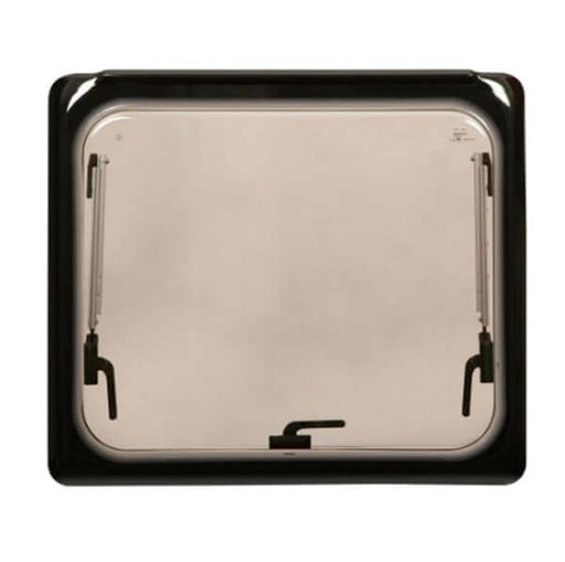 Acrylic Double Glazed Window 450x440mm - Opaque showcasing tinted opaque glass and locking handles.