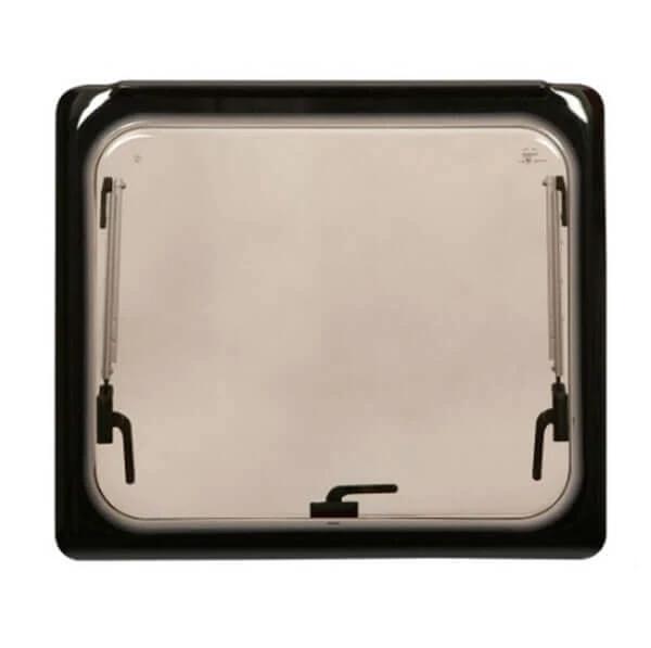 Double-glazed acrylic window 450x440 Opaque showing the sleek design and tinted opaque glass for privacy