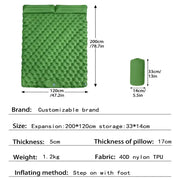 Double Inflatable Camping Mattress (available in 7 colours) by Habicare