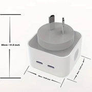Double Type C Power Adapter Wall Plug for (NZ / AUS) by 9eight5