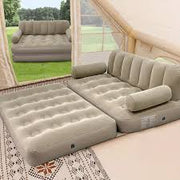 2-in-1 Inflatable Sofa Bed – Double Air Couch with High Backrest and Built-in Pump LX9521 by ECOTREK