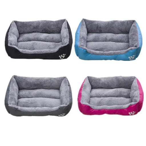 Calming Dog Bed Warming Washable Oxford with Soft Cotton and Coral Fleece by dealonline.co.nz
