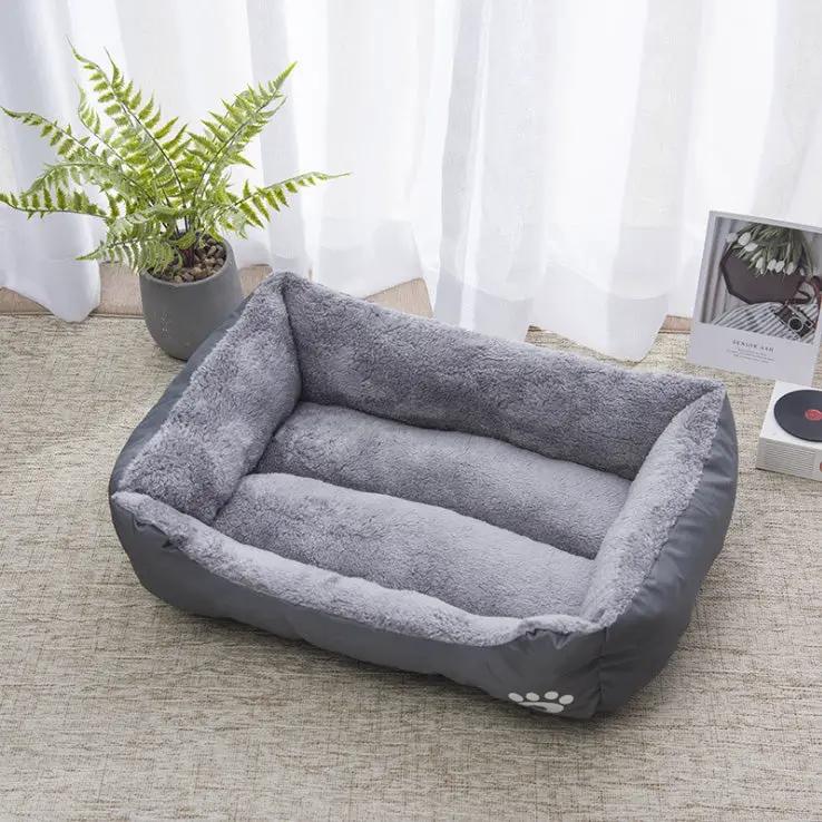 Calming Dog Bed Warming Washable Oxford with Soft Cotton and Coral Fleece by dealonline.co.nz