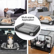 Calming Dog Bed Warming Washable Oxford with Soft Cotton and Coral Fleece by dealonline.co.nz