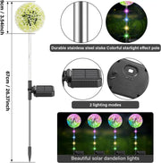 Solar Garden Lights Garden Ornaments Outdoor Dandelion 4PCS by salelink.co.nz