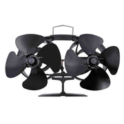 Two Heads Stove Fan Wood Log Burner Fireplace by salelink.co.nz