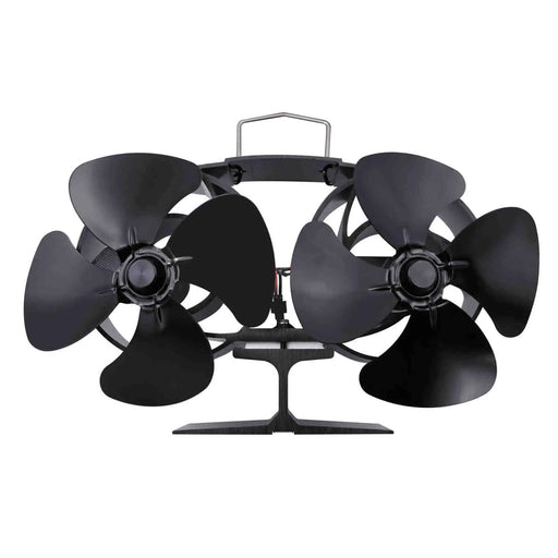 Two Heads Stove Fan Wood Log Burner Fireplace by salelink.co.nz