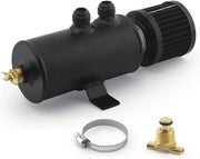 750ml Oil Catch Can Tank Kit Polish Baffled Reservoir with Breather Filter by salelink.co.nz