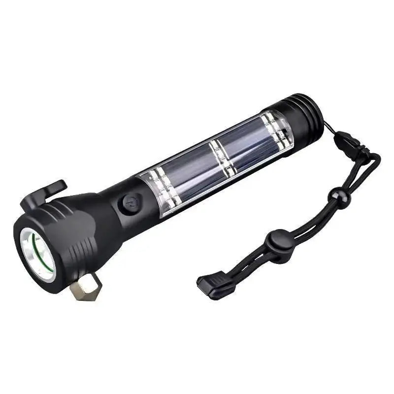 Solar USB Rechargeable LED Flashlight - High-Intensity Outdoor Light with Dual Charging by Mead's Supply & Equipment Outfitters limited