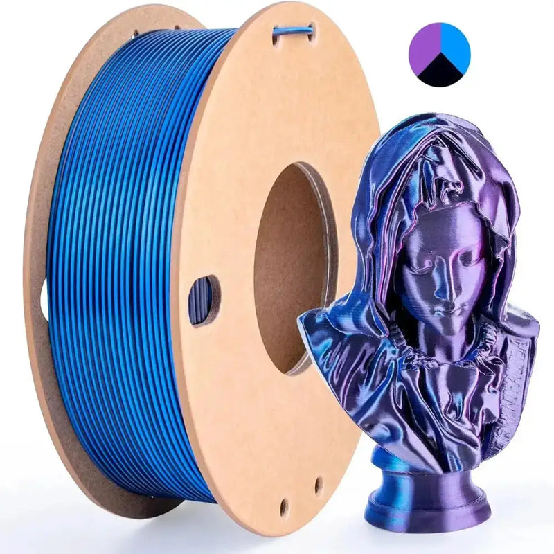 Dual/Tri-Colour Silk PLA 3D Printer Filament 1.75mm (250g) by Habicare