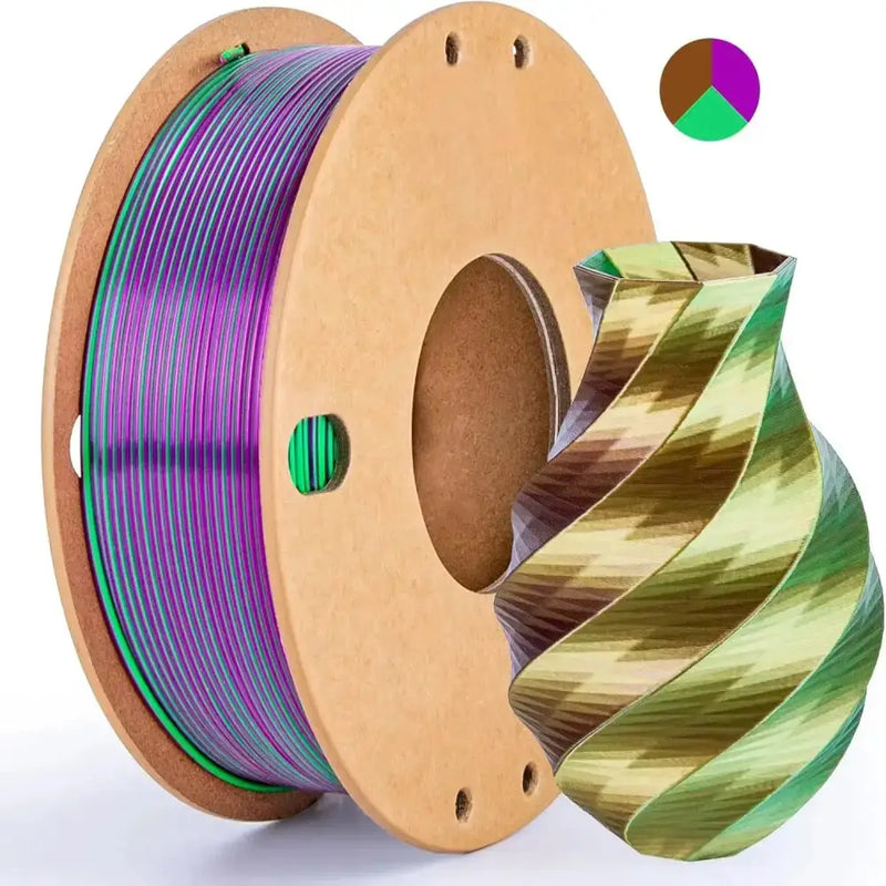Dual/Tri-Colour Silk PLA 3D Printer Filament 1.75mm (250g) by Habicare