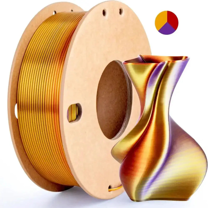 Dual/Tri-Colour Silk PLA 3D Printer Filament 1.75mm (250g) by Habicare