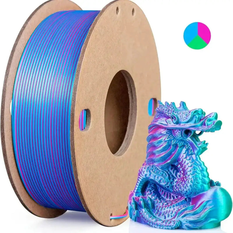 Dual/Tri-Colour Silk PLA 3D Printer Filament 1.75mm (250g) by Habicare