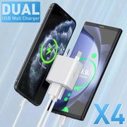 Dual USB Power Adapter Wall Plug (NZ / AUS) (White) by 9eight5