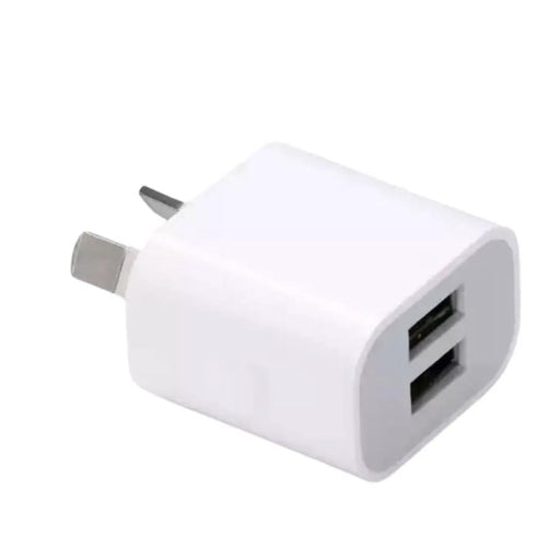 Dual USB Power Adapter Wall Plug (NZ / AUS) (White) by 9eight5