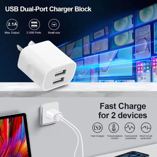 Dual USB Power Adapter Wall Plug (NZ / AUS) by That Watch Shop