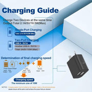 Dual USB Power Adapter Wall Plug (NZ / AUS) (Black) by That Watch Shop
