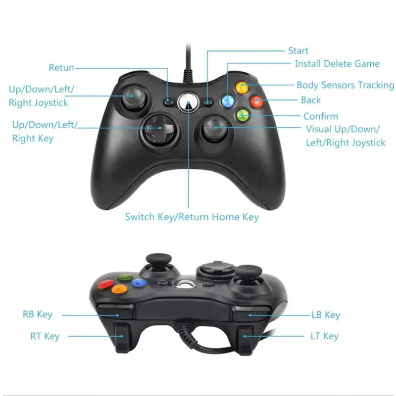 techplus Dual Vibration Wired Controller for Xbox 360 & PC – Gamepad Dual Vibration Wired Controller for Xbox 360 & PC – Gamepad...