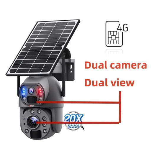 Kiwi Grab Kiwi Grab Dual camera 4G SIM SOLAR security camera wireless free batteries with 64GB card Dual camera 4G SIM SOLAR security camera wireless free batteries with 64GB card